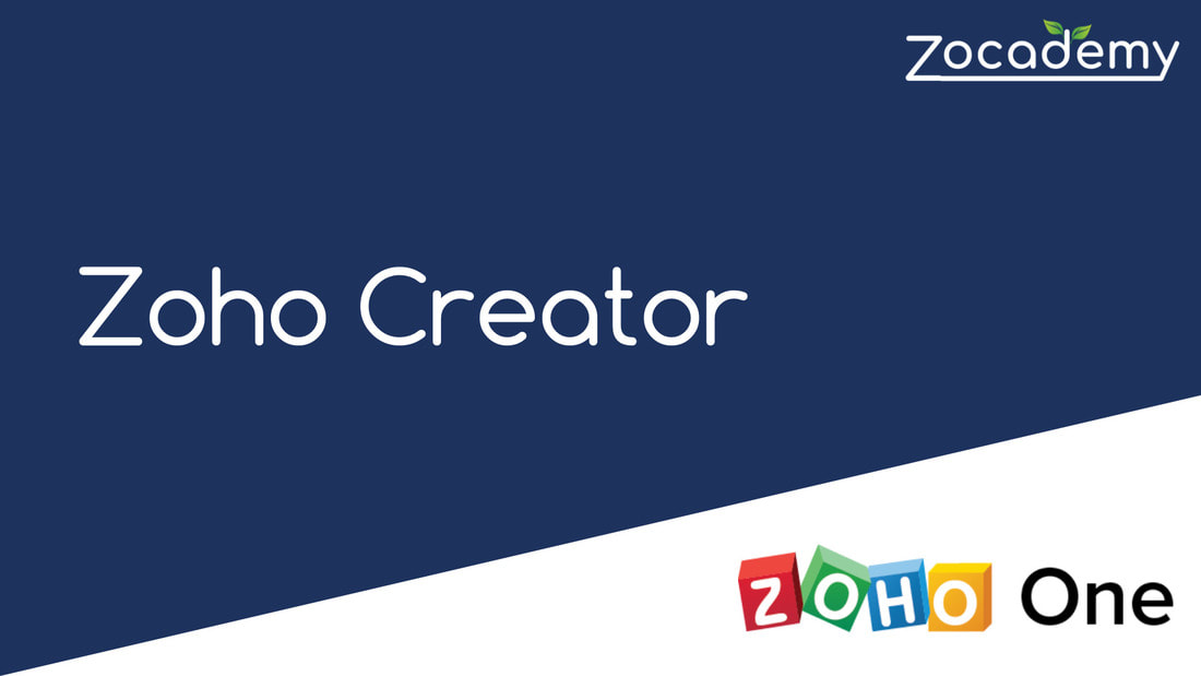 Zoho Creator Training Videos